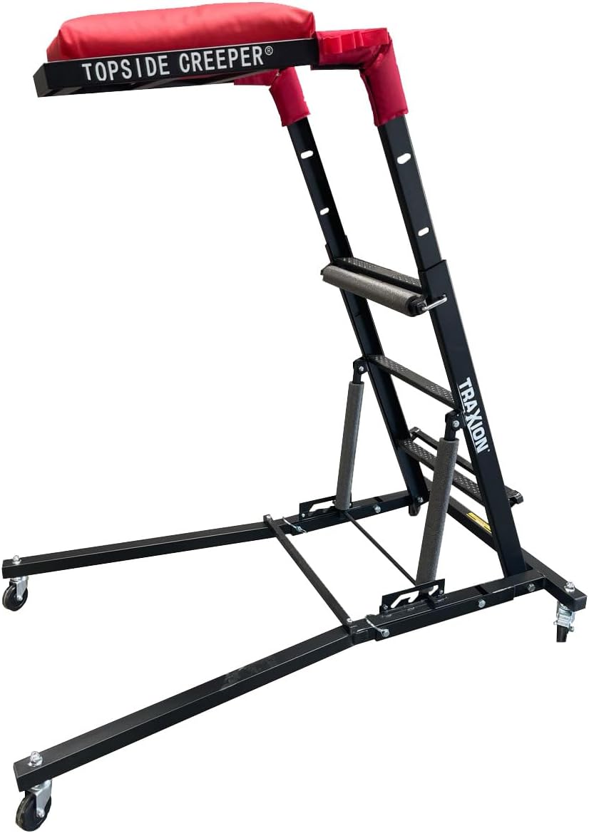 Topside Creeper with Adjustable Height and Comfort Features