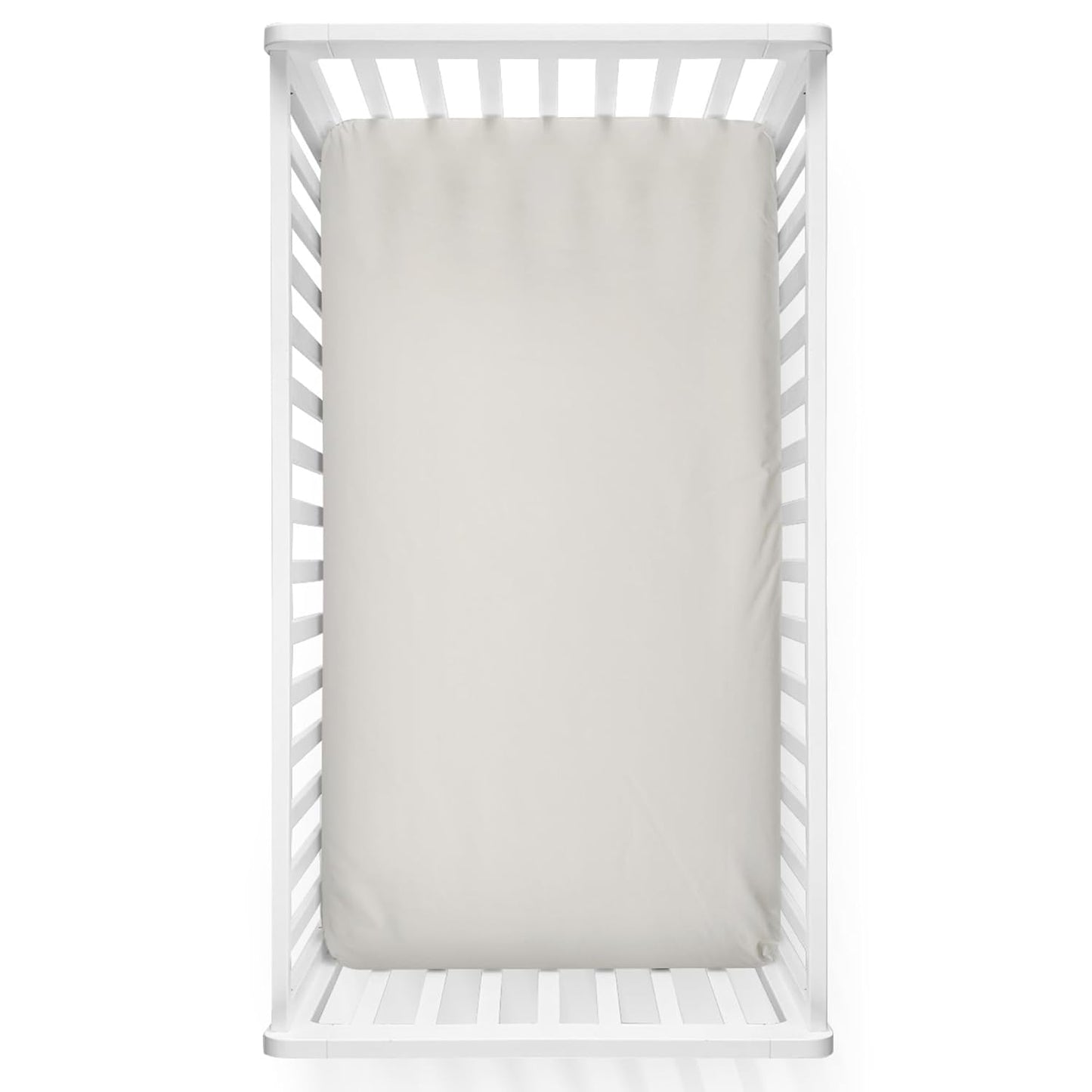 Caden Lane Fitted Crib Sheet in Oat Beige for Baby Comfort
