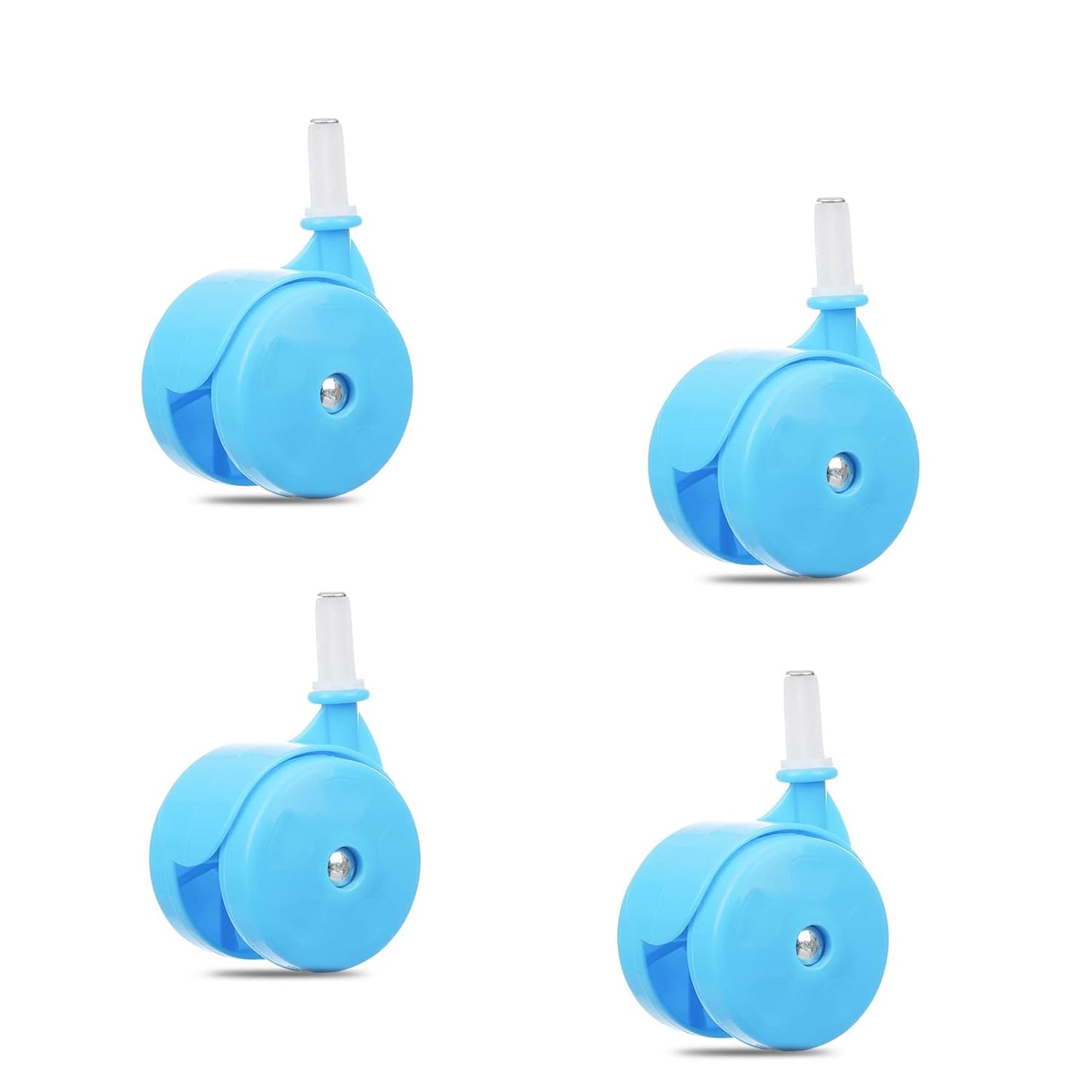 Upgrade Your Baby Walker: Set of 4 Universal Wheels in Blue