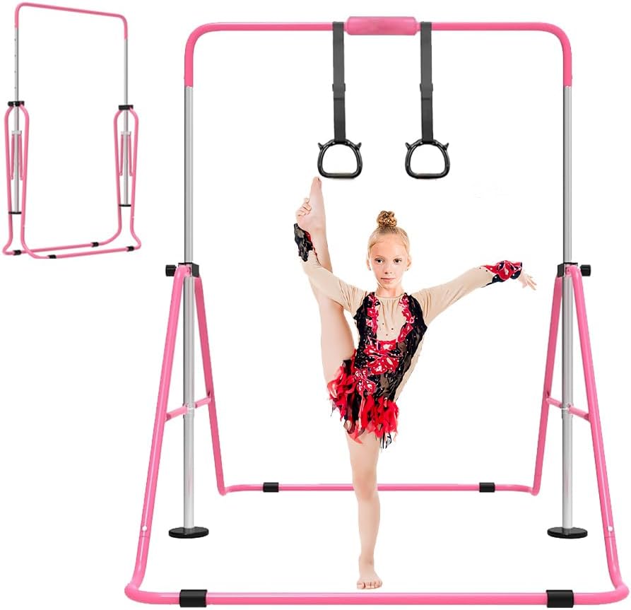 Adjustable Height Expandable Gymnastics Bar for Kids Training