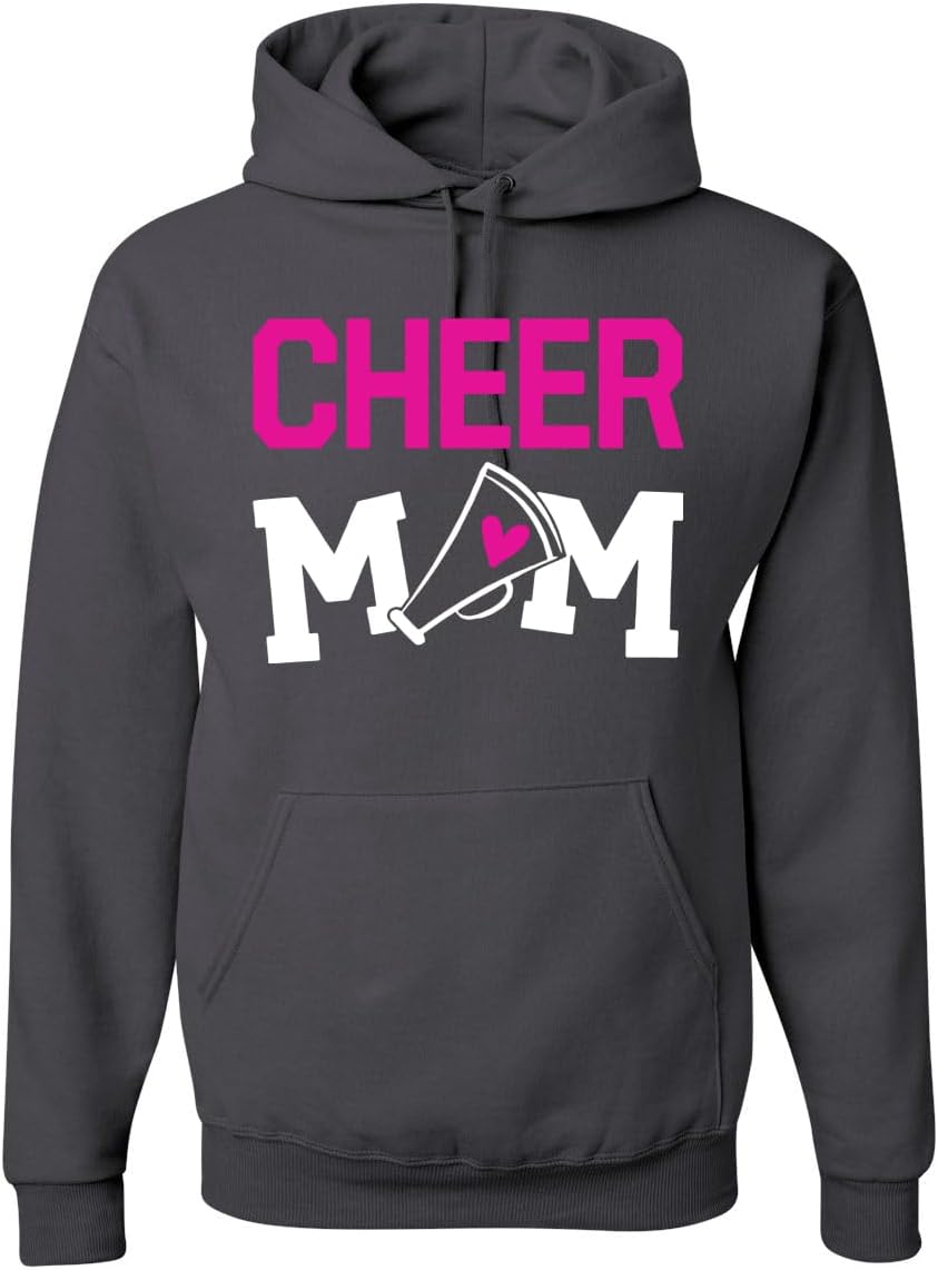 Wild Bobby Cheer Mom Kids Super-Fan Love Pink Heart Hoodie