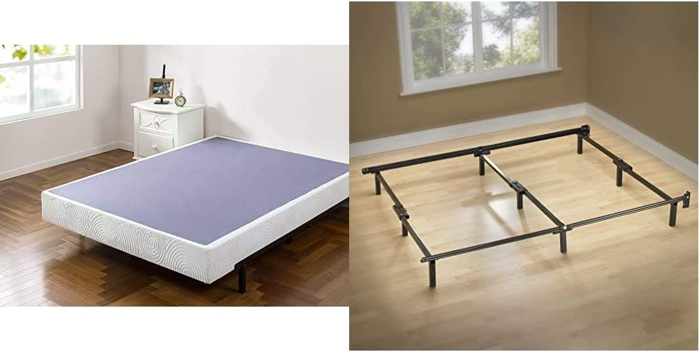 ZINUS Metal Box Spring with Wood Slats for King Size Beds