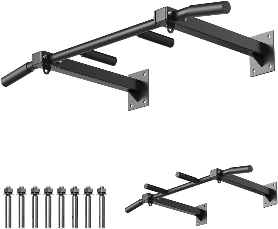 Wall Mount Pull Up Bar for Home Gym - Heavy-Duty Steel Design