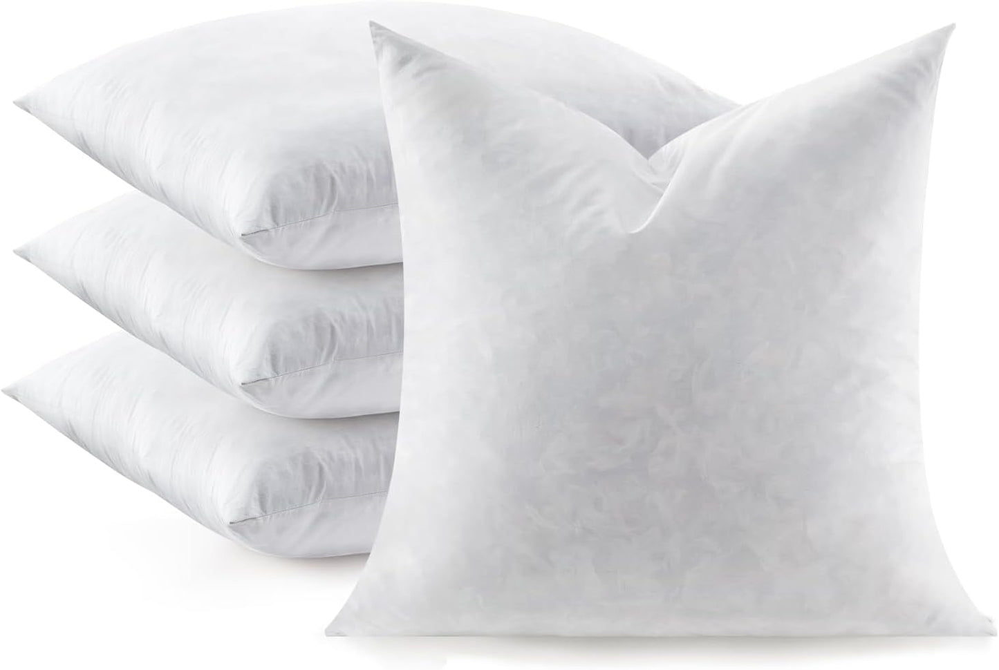 Feather Throw Pillow Inserts Set of 4 for Couch and Bed