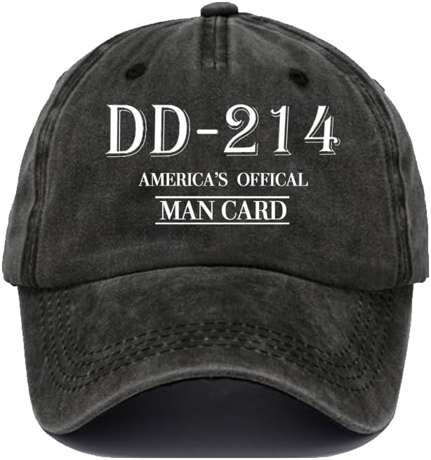 Official Man Card Veteran Baseball Cap