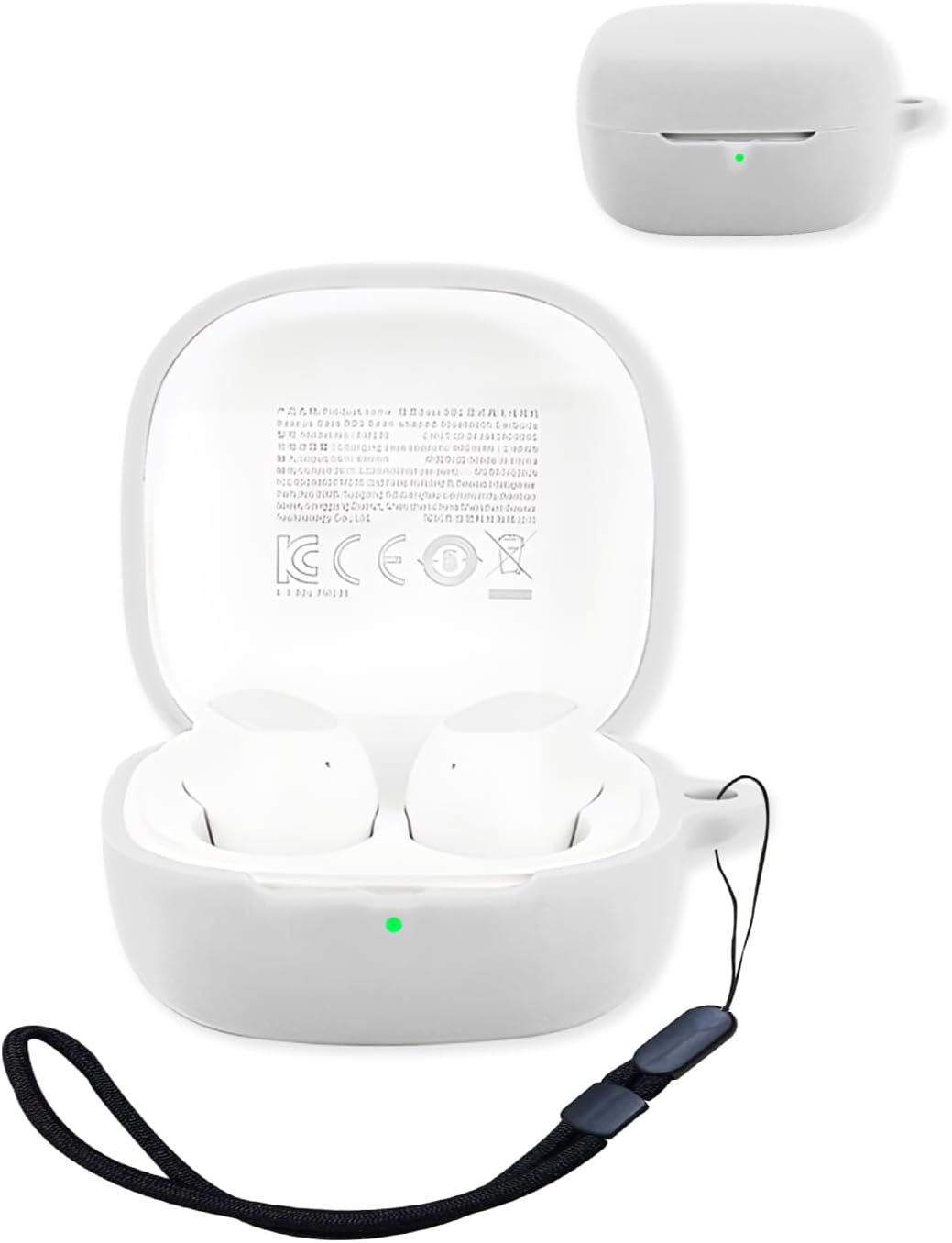 Silicone Shockproof Case for Baseus Earphones - White