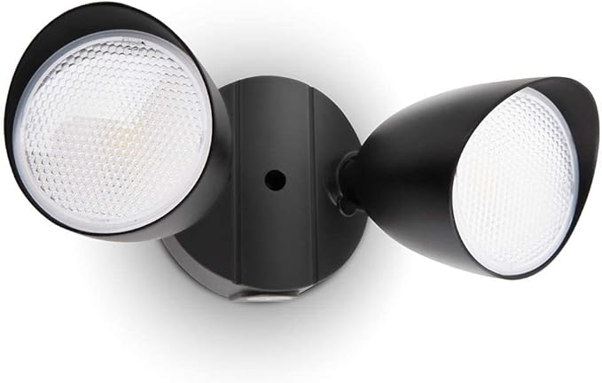 LUTEC 6222B 2500 Lumen Dual-Head Floodlight for Outdoor Use