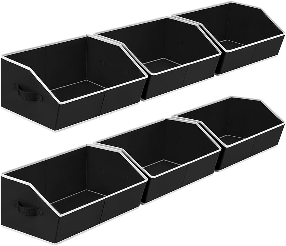 Trapezoid Storage Bins - 6 Pack for Home Organization Needs