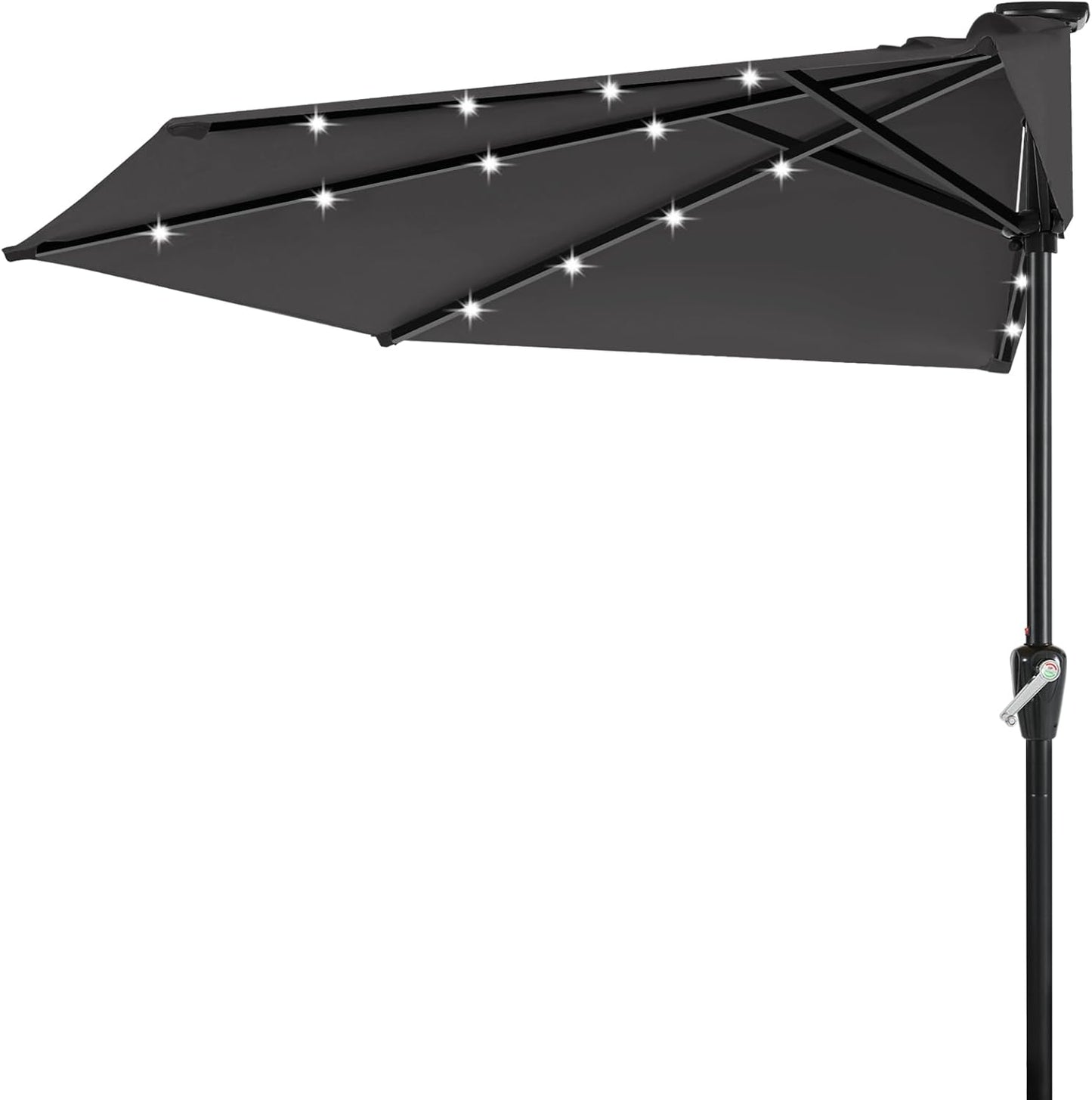 ABCCANOPY Patio Umbrella with Solar Lights for Outdoor Spaces