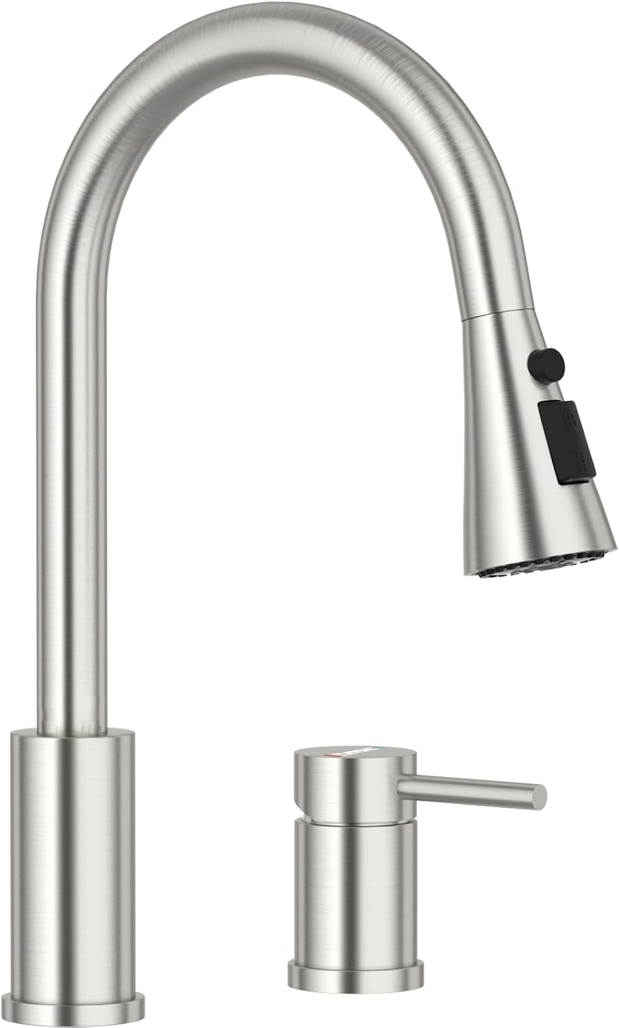 DAYONE 2 Holes Kitchen Faucet with Pull Down Sprayer & Handle