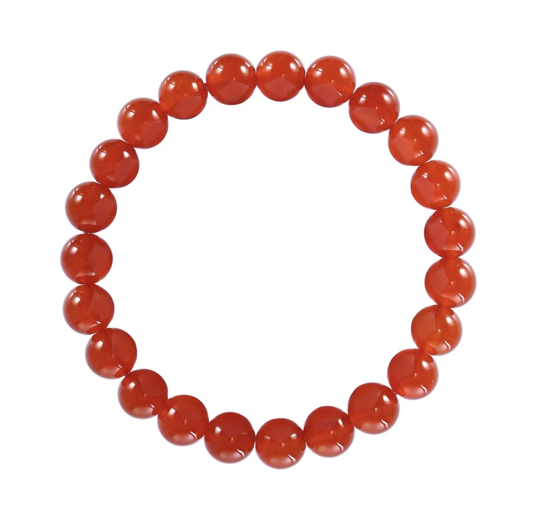 10mm Red Jade Beaded Bracelet for Men - Vitality and Energy