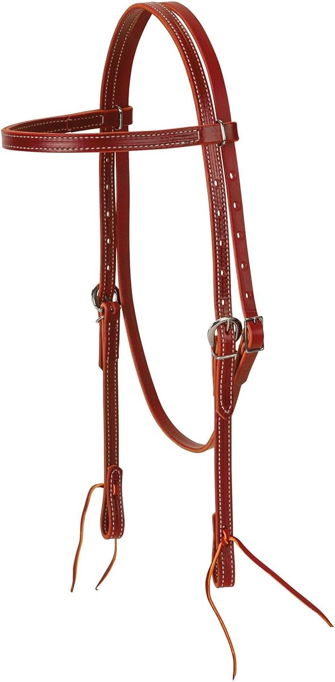 Weaver Leather Latigo Leather Browband Headstall for Equestrians
