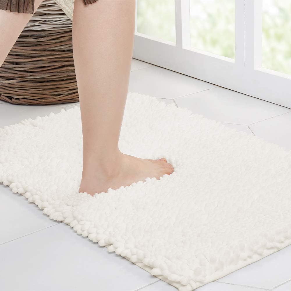 Walensee Non Slip Bath Mat 44x24 Inch Soft Chenille Rug