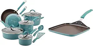 Rachael Ray Cucina Nonstick Cookware Set & Griddle Pan Combo
