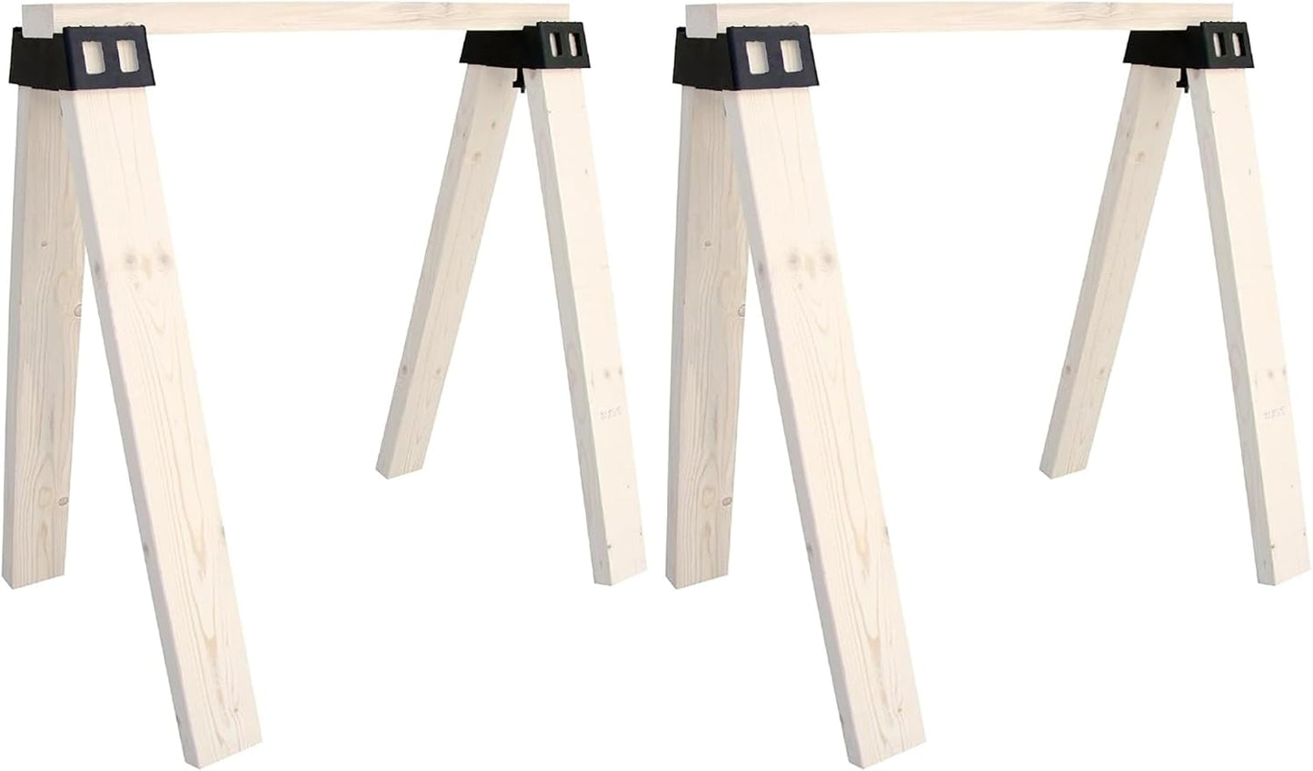 POWERTEC 71026V Plastic Sawhorse Brackets for 2x4 Lumber