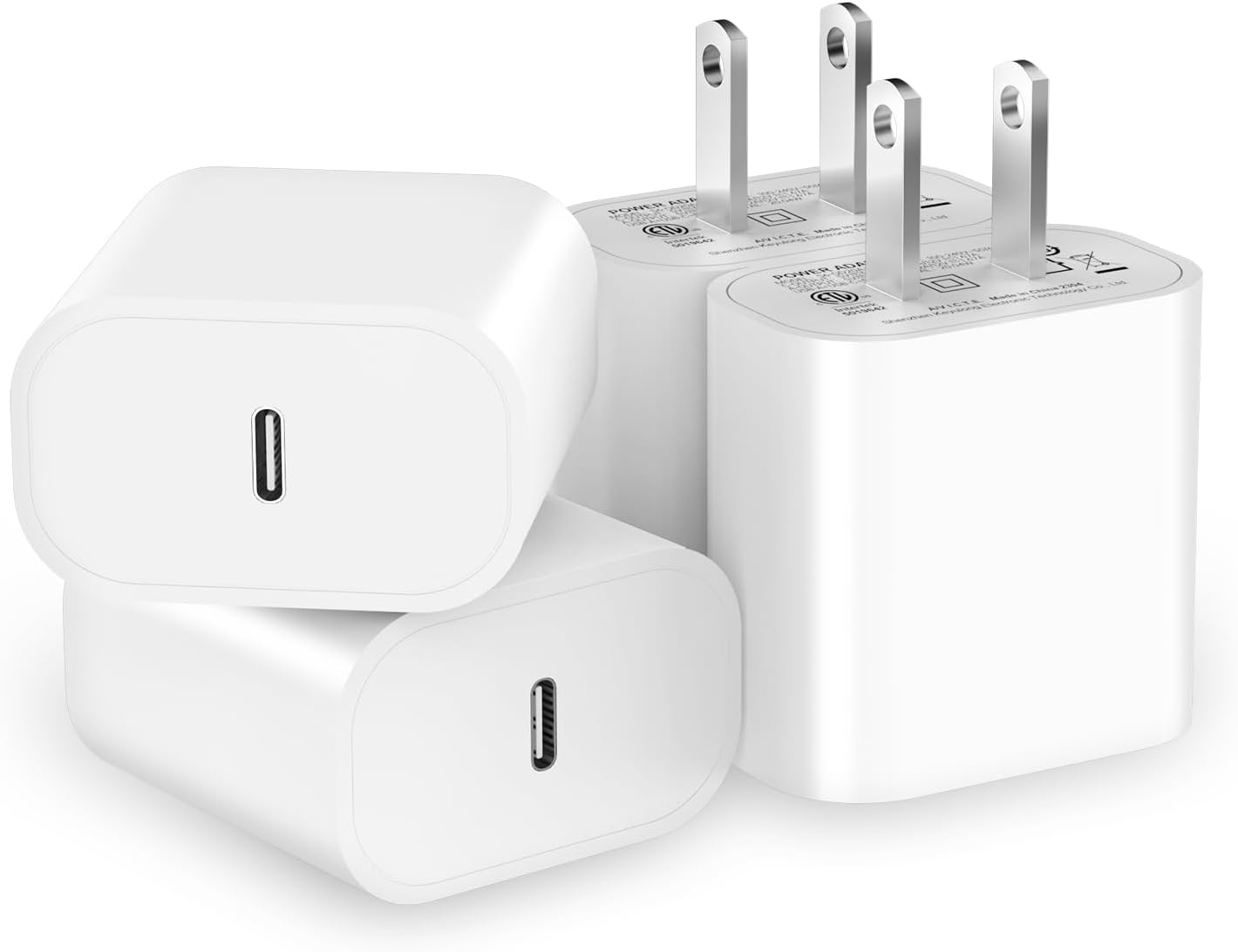 Fast Charge 4-Pack USB-C Wall Charger