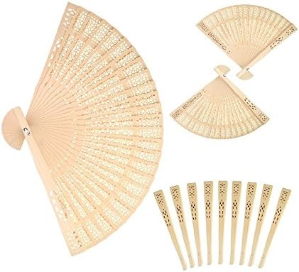Sandalwood Fan Set of 50 pcs for Weddings and Gifts