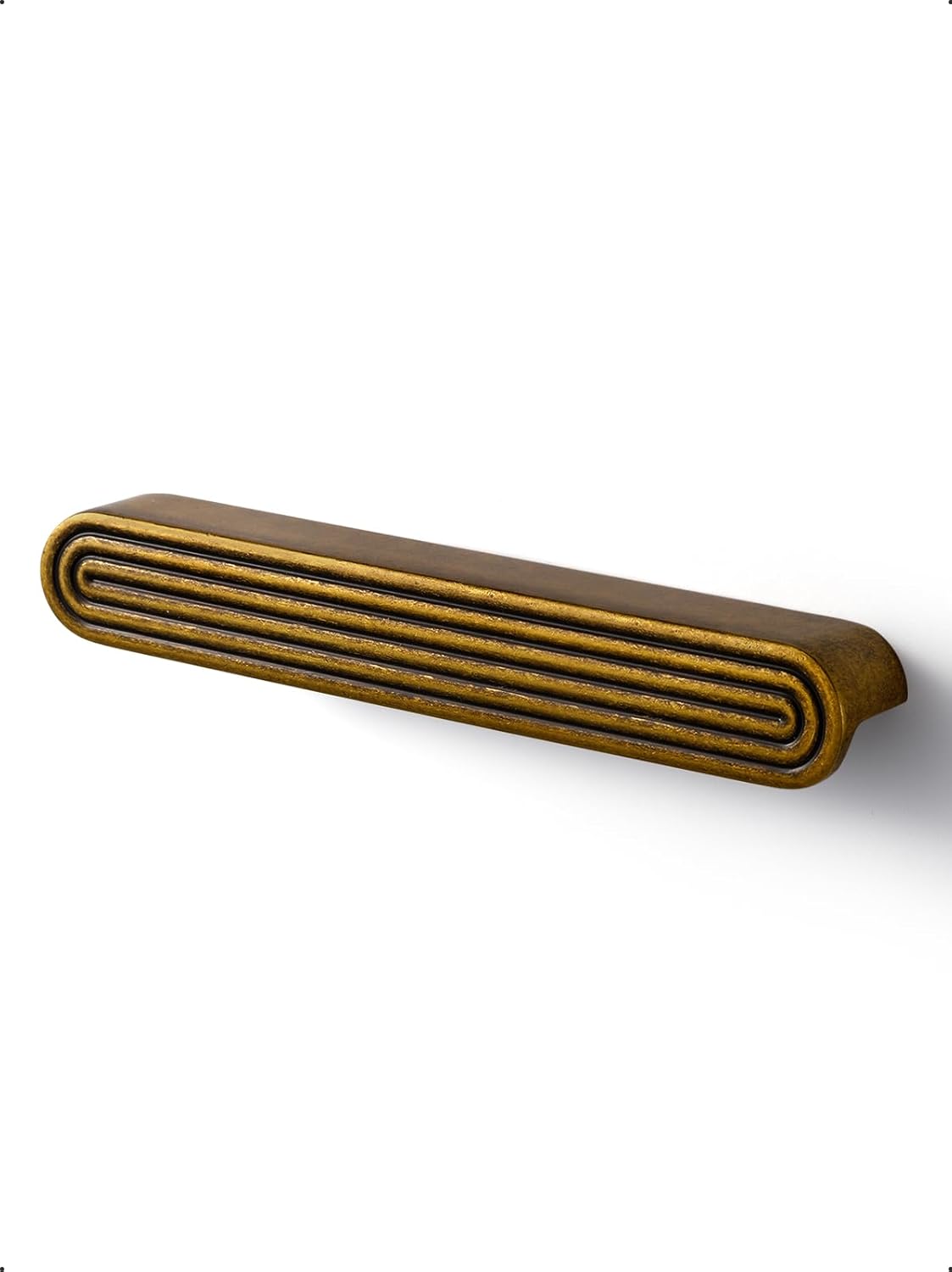 5 Pack Antique Brass Cabinet Pulls for Vintage Drawer Hardware