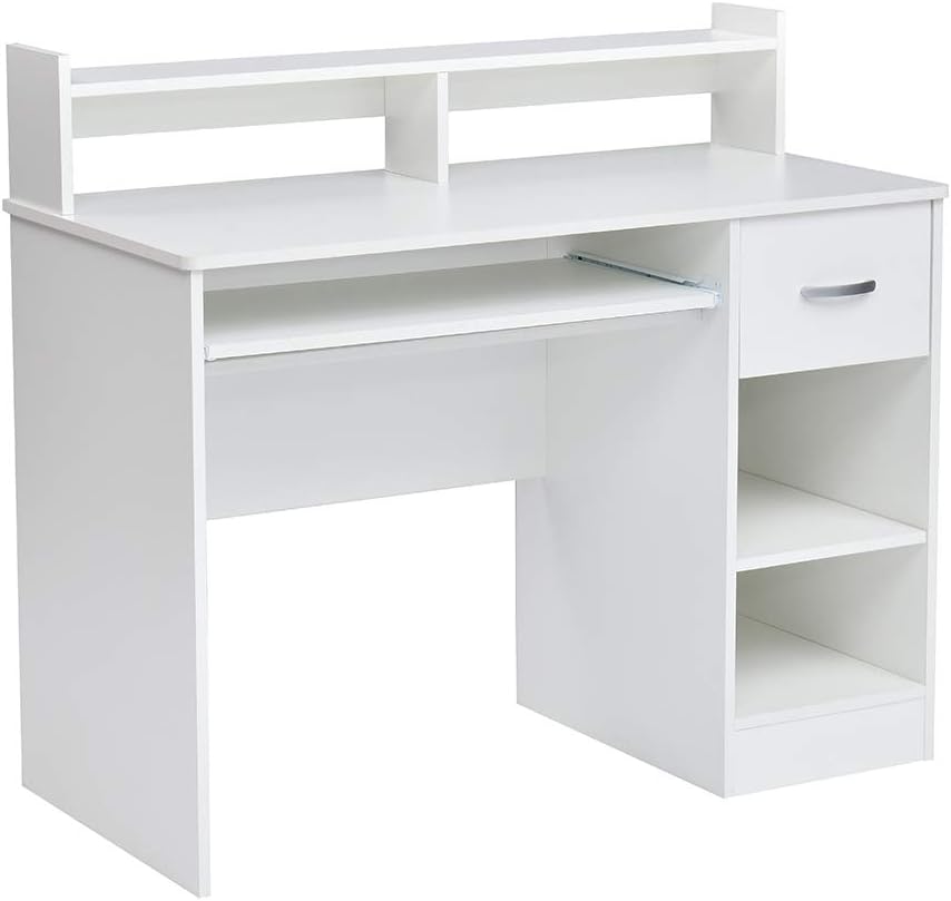 ROCKPOINT Axess White Computer Keyboard Tray for Home Office