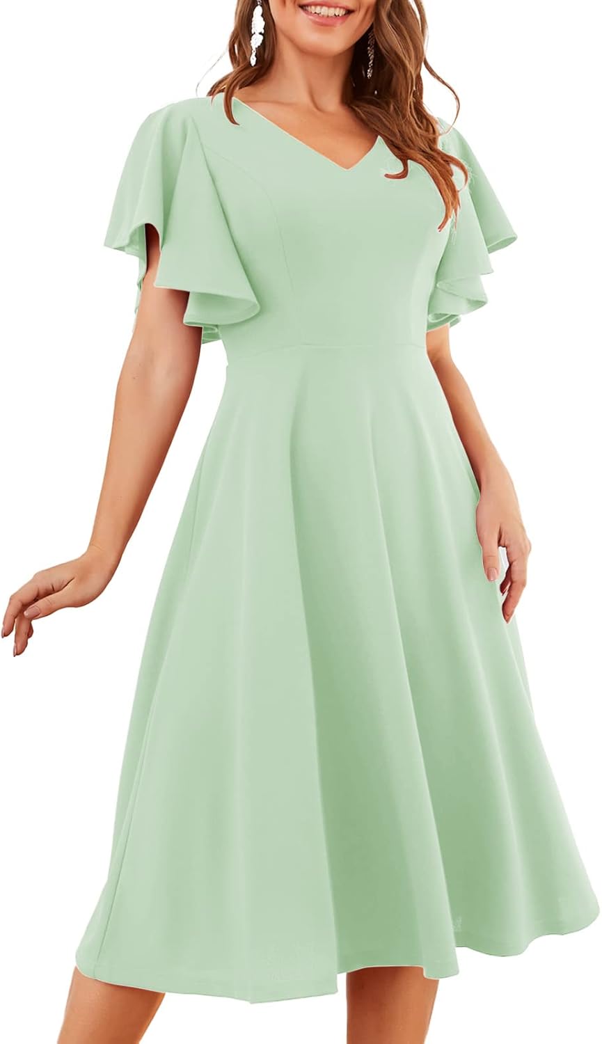 Bridesmay Women's Formal Cocktail Wedding Guest Dress 2025