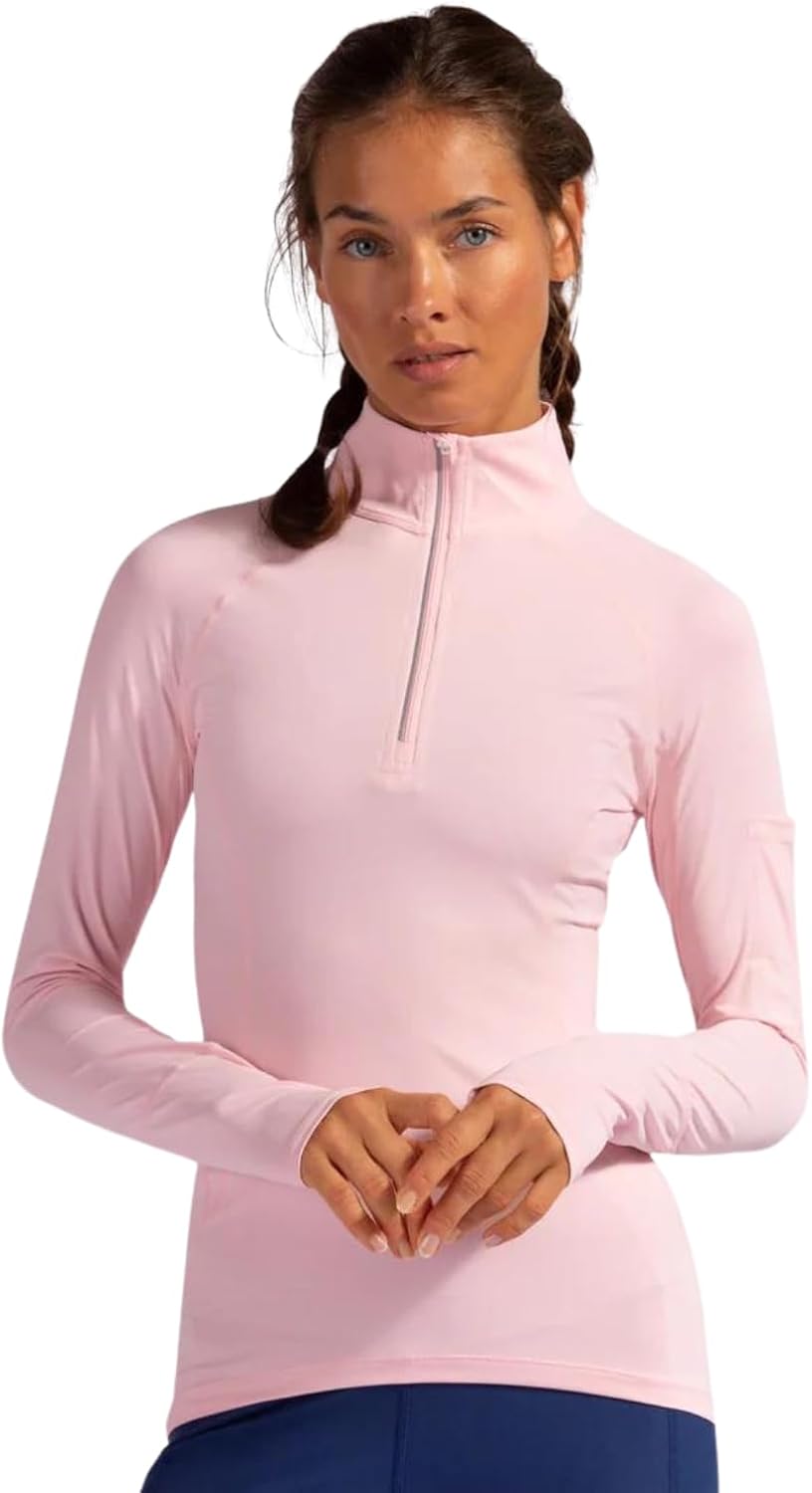 Women's UPF 50+ Sun Protection Active Mock Zip Top Review