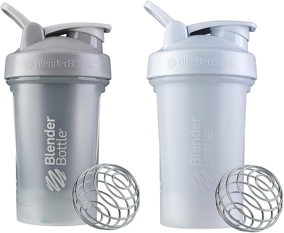 BlenderBottle Classic V2 Shaker: 20oz Stainless Steel - Perfect for Protein!