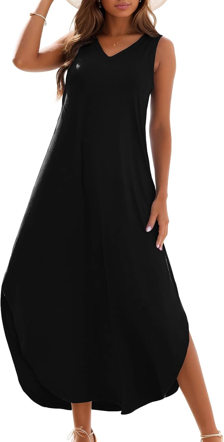 Zilcremo Women's Summer Casual Loose Sundress Long Dress Review