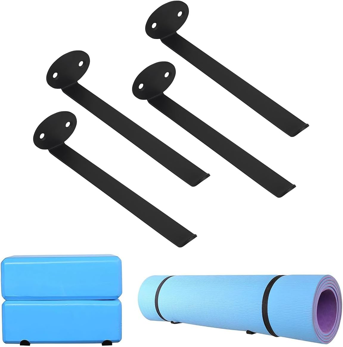 Space-Saving Yoga Mat Wall Rack by Haocute