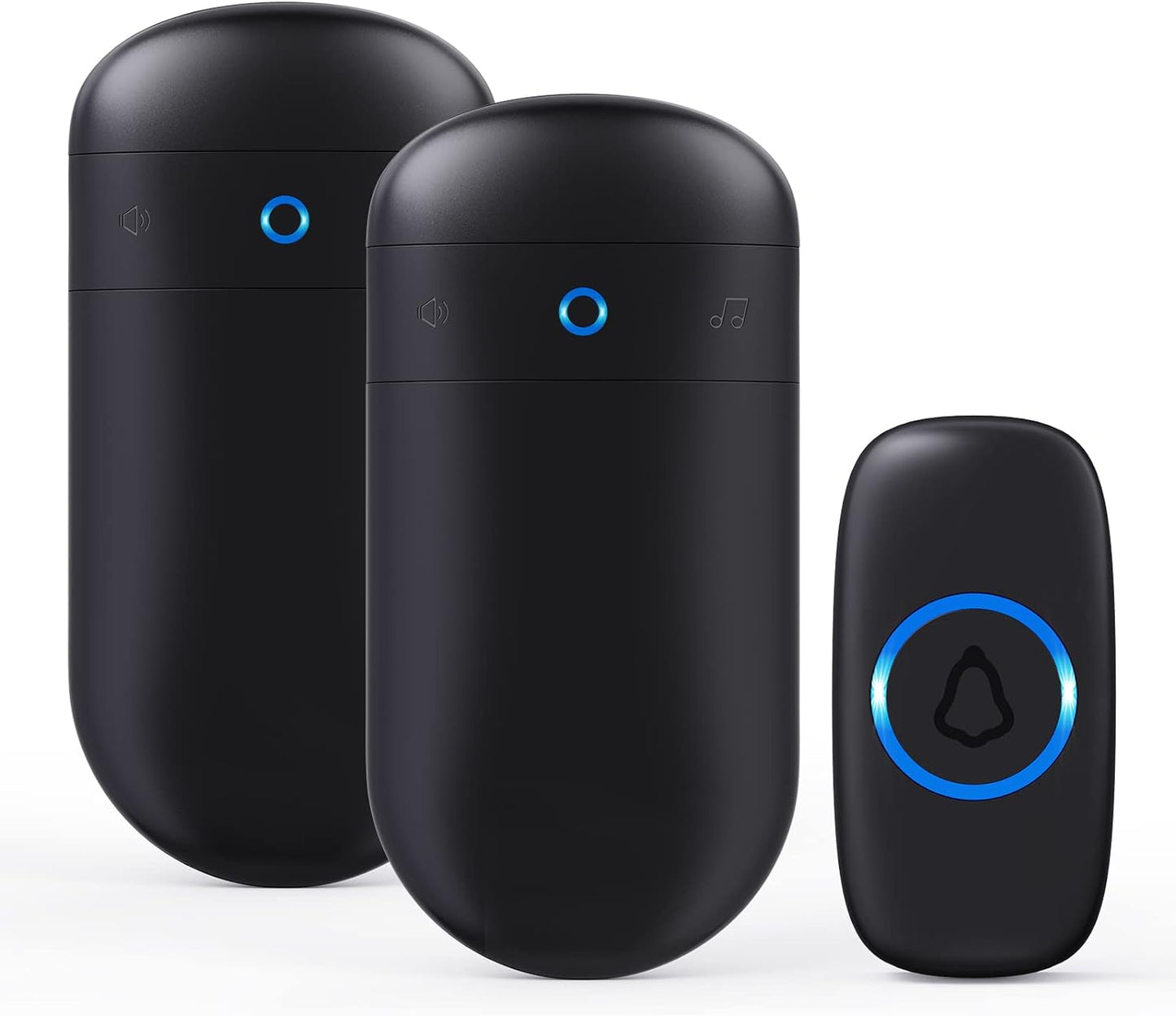 SECRUI Wireless Doorbell: 1000ft Range, 2 Receivers, Waterproof Button, 52 Chimes