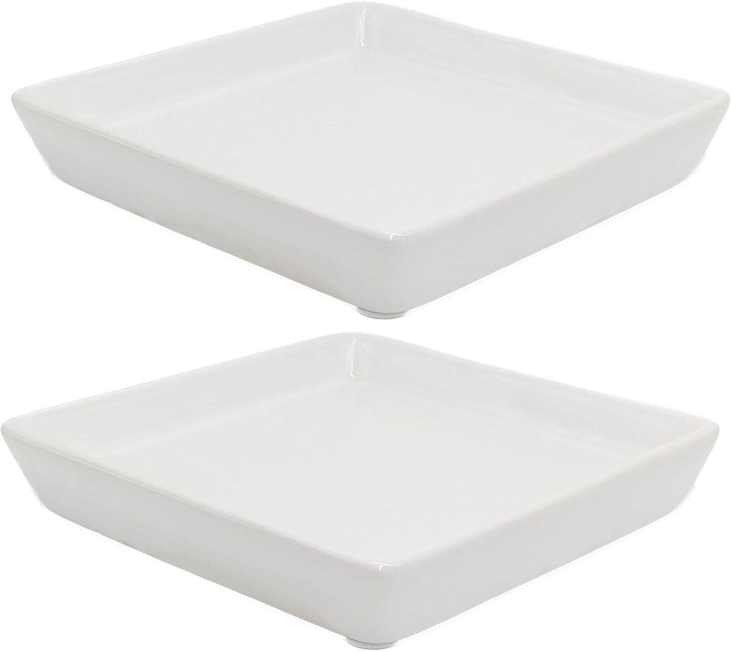 Square Plant Saucer 10 Inch 2 Pack for Indoor and Outdoor Use
