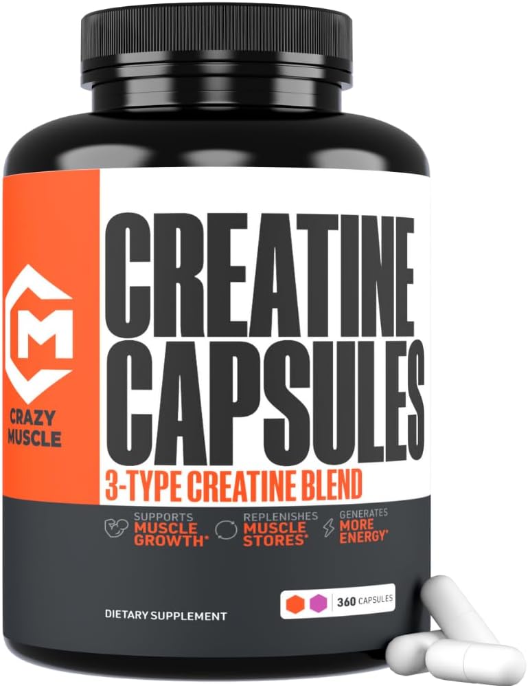 Crazy Muscle Creatine Capsules for Optimal Performance and Gains