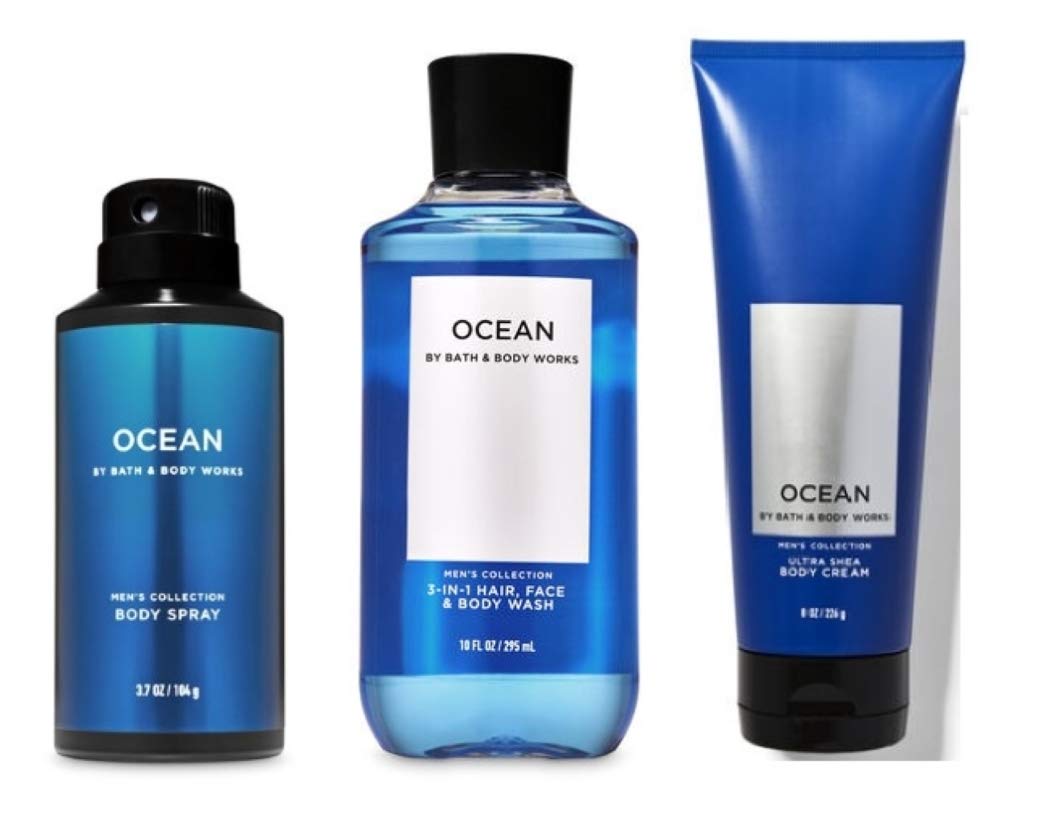 Ocean 3 pc Bundle for Men - Refreshing Bath Essentials Set
