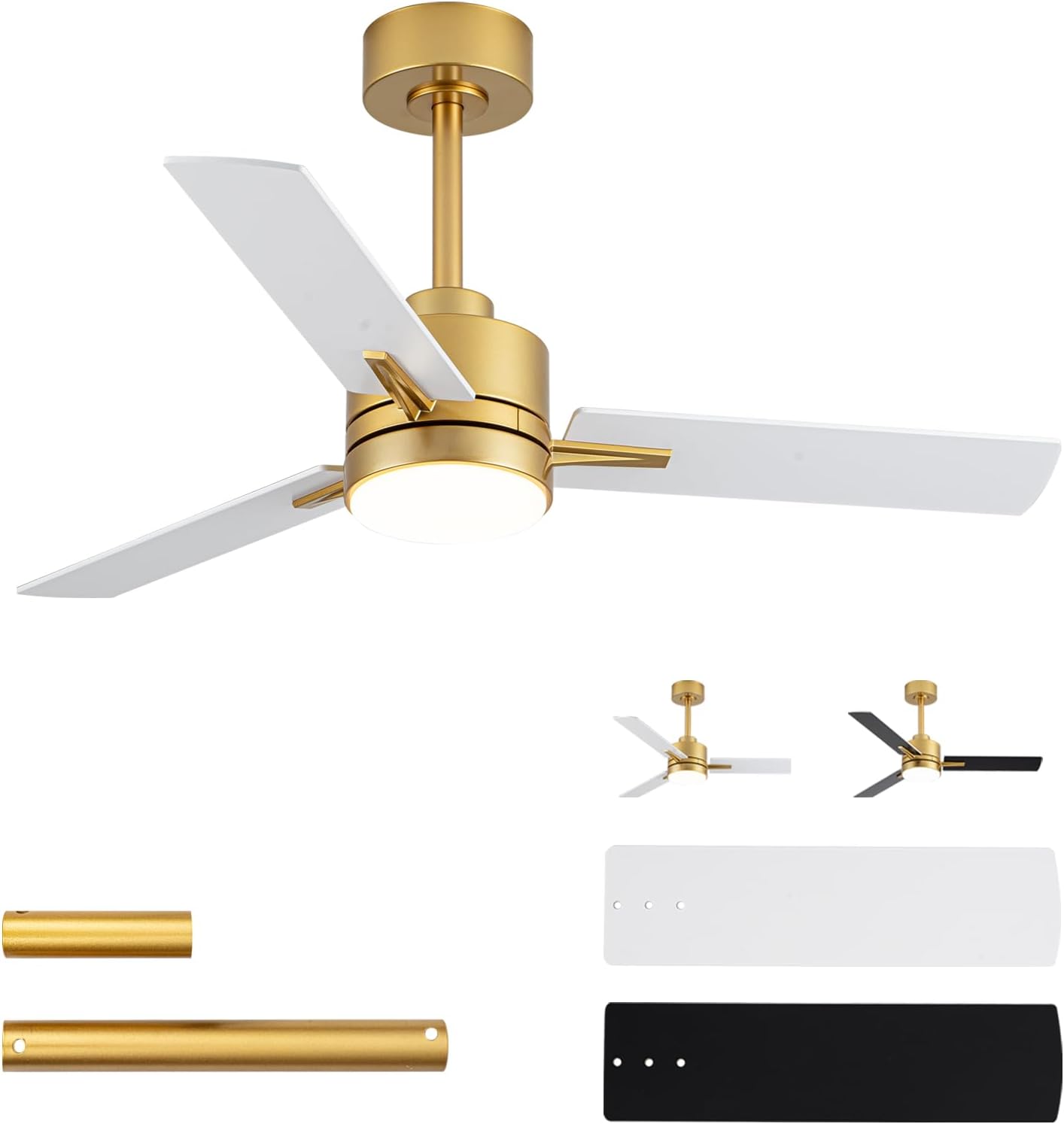 42in Ceiling Fan with Lights and Remote for Modern Spaces