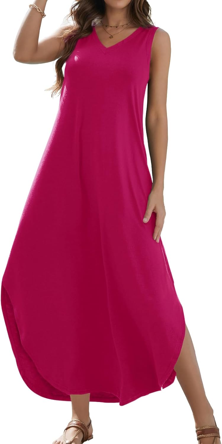 Zilcremo Women's Summer Casual Loose Sundress Long Dress Review