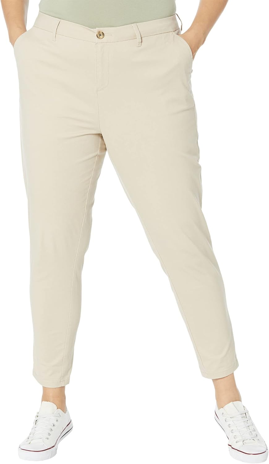 Tommy Hilfiger Womens Relaxed Fit Cuffed Hampton Chino Pants