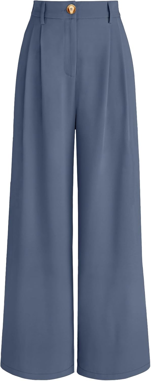 AUTOMET Women Wide Leg Dress Pants for Business Casual Style