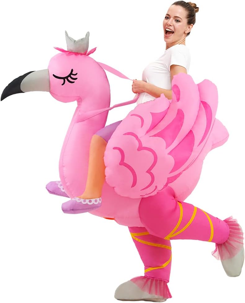 KOOY Inflatable Flamingo Costume for Adults - Fun Party Outfit
