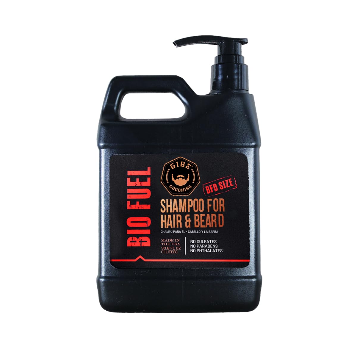GIBS Bio Fuel Shampoo for Hair & Beard - Nourishing Formula