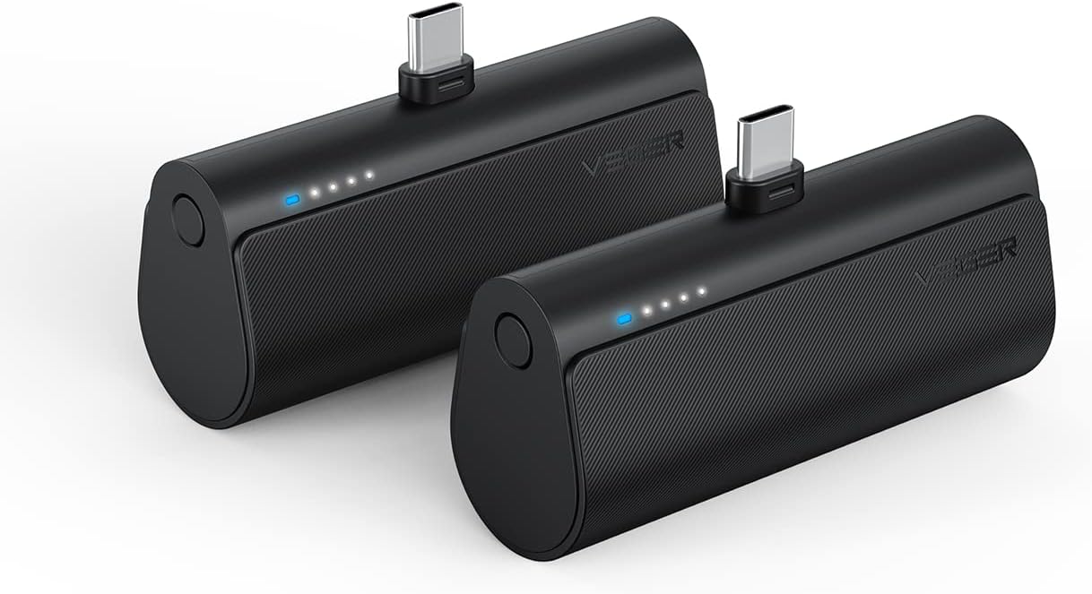 VEGER Dual USB C Chargers - Fast 5000mAh Power