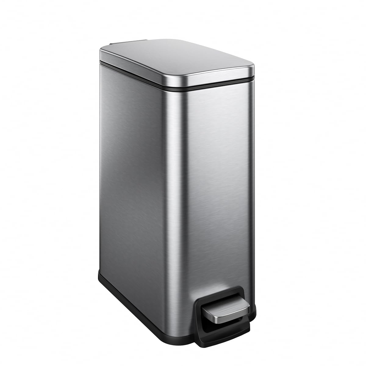 Slim Bathroom Trash Can with Lid Soft Close for Small Spaces