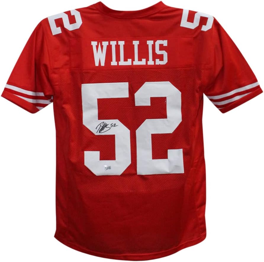 Patrick Willis Autographed Pro Style Red XL Jersey by DenverAutographs