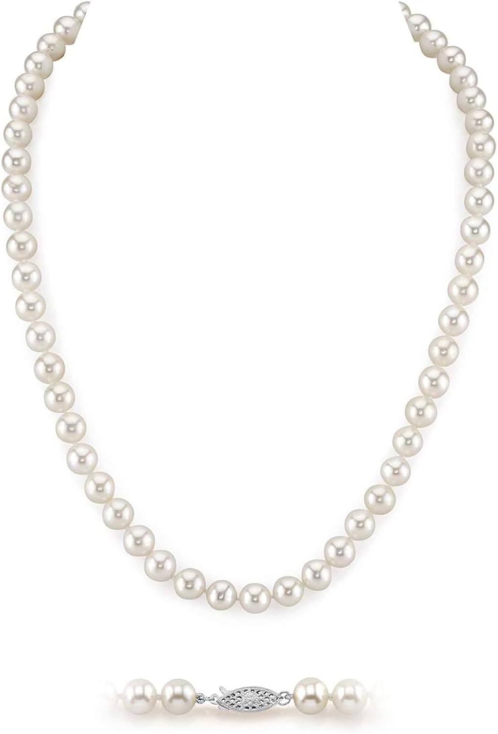 Real Pearl Necklace for Women with AAA+ Quality Freshwater Pearls