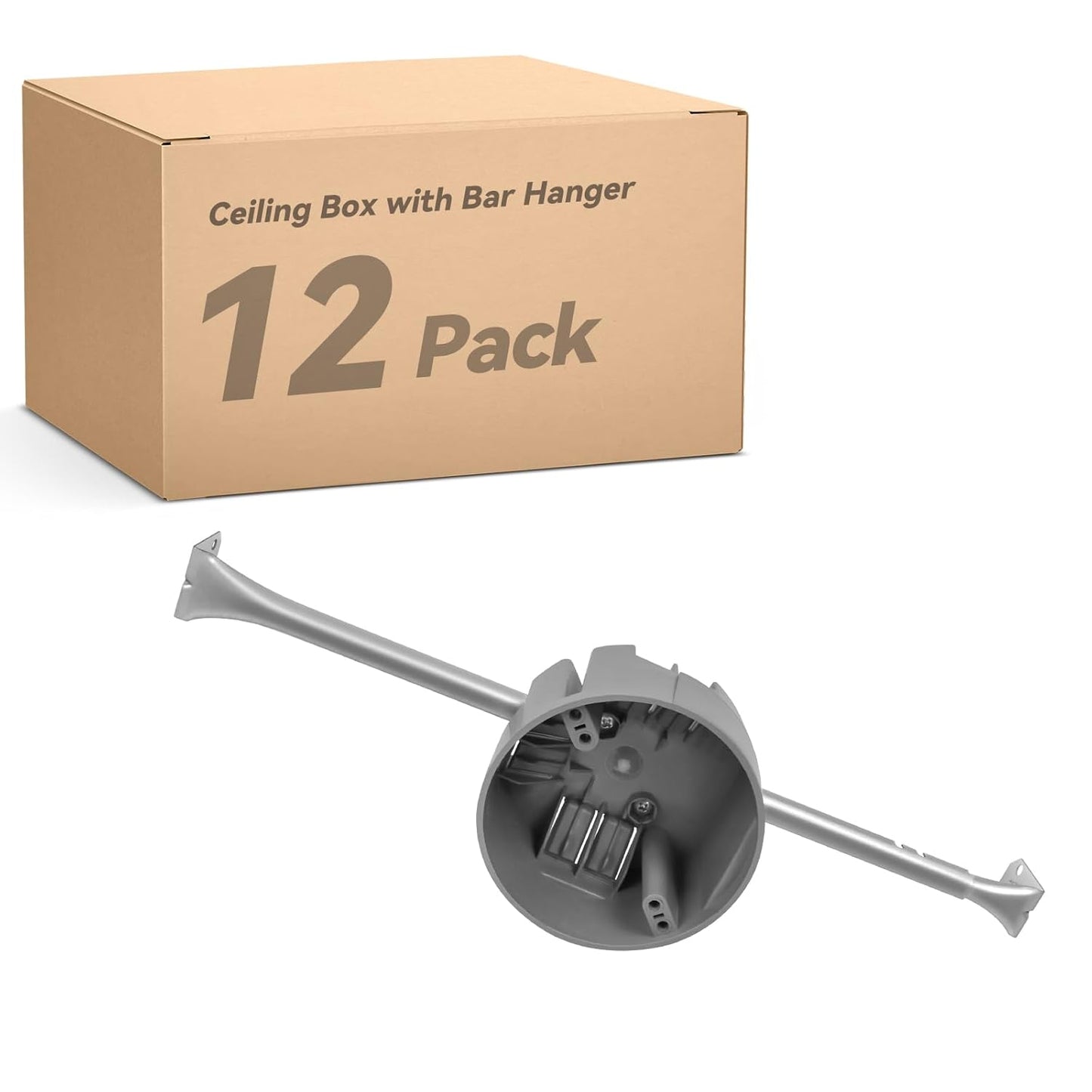 Round Electrical Box with Hanger Bar for Safe Installations