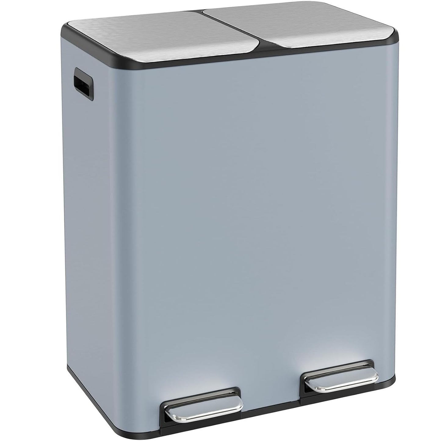 16 Gal Dual Trash Can with Odor Control for Home Office Use
