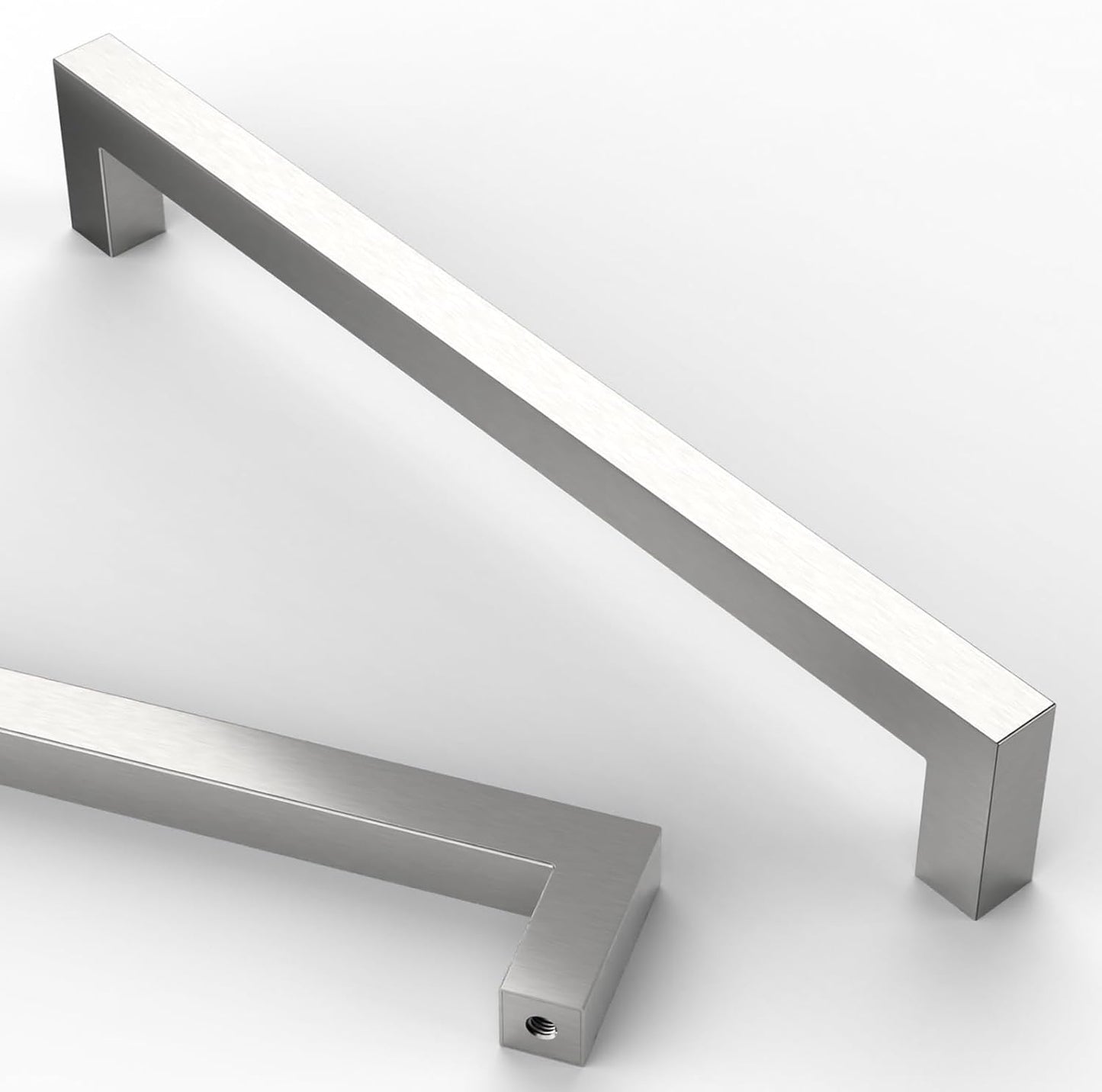 Asidrama 10 Pack 8 Inch Brushed Satin Nickel Cabinet Handles