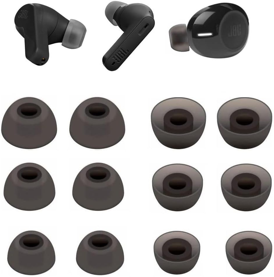 Enhance Sound Comfort: JBL Vibe 200TWS Ear Tips Set, S/M/L Sizes, 6 Pairs