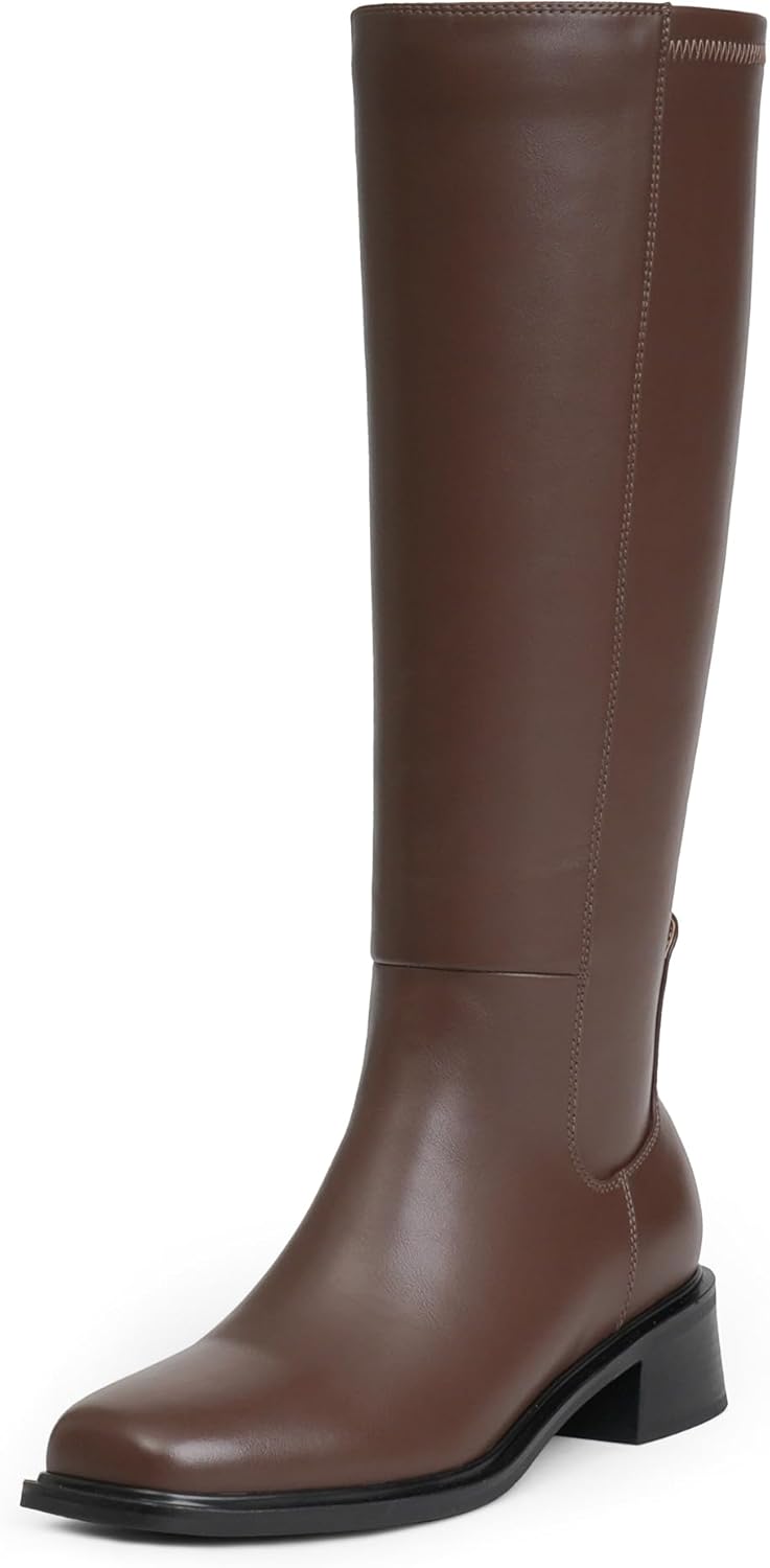 Modatope Knee High Boots for Women - Stylish Low Heel Design