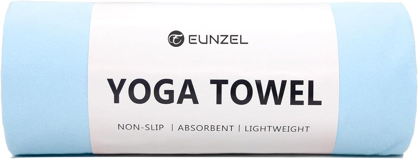 Eunzel Non-Slip Hot Yoga Towel - Sweat Absorbent Microfiber for Hot Yoga & Pilates