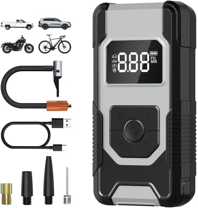 Portable Tire Inflator with LCD Display for Fast Inflation