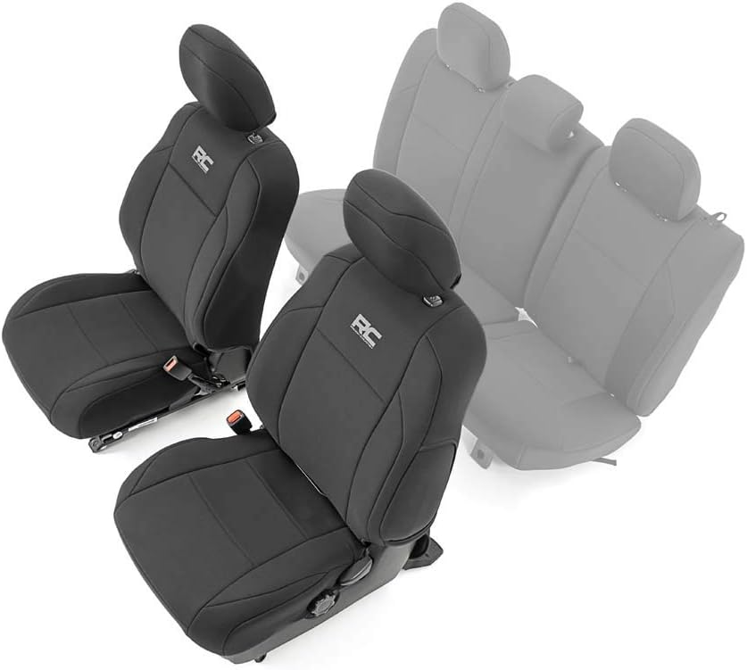 Rough Country Neoprene Front Seat Covers for Toyota Tacoma 2016-2023